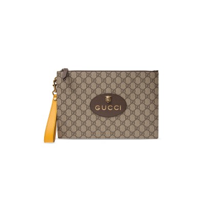 GUCCI GG SUPREME TIGER CLUTCH 473956 K9GOT 8861 (30.5*21*1.5cm)